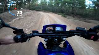 Yamaha XT600e dirt road driving Thessaloniki GRC [upl. by Arhaz802]