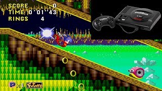 Sonic CD  Quartz Quadrant Past Sega Genesis Cover Oscilloscope View [upl. by Enuahs]