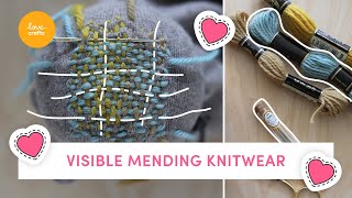 How to weave mend swiss darning [upl. by Eireva]