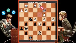 Bobby Fischer vs Spassky GAME 5 • 1972 World Chess Championship [upl. by Mahgirb]