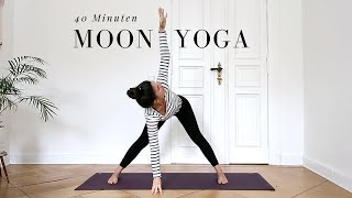 Yoga Abendroutine für Anfänger  40 Minuten Moon Yogaflow  langsam und beruhigend [upl. by Torrin]