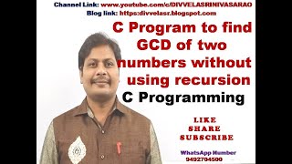 C Program to find GCD of two numbers  C Program to calculate GCD of two numbers  C Programming [upl. by Llecrep]