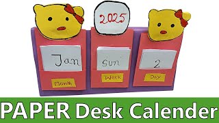 📅 Paper Desk Calendar Handmade Desk Calendar  Easy Origami  School Projects [upl. by Modesty]