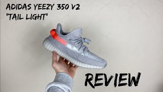 ADIDAS YEEZY 350 V2 BOOST TAIL LIGHT REVIEW  ON FOOT [upl. by Nilson]