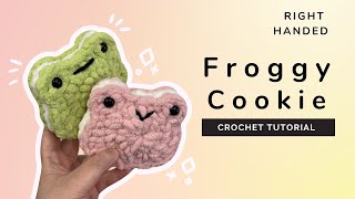 Beginner Tutorial 🐸 How to Crochet a Froggy cookie 🐸 Amigurumi  Beginner Friendly Right Handed [upl. by Urbanus]