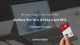 ATKey Card NFC x Surface Pro 10  Enroll Fingerprint [upl. by Rehtaef]