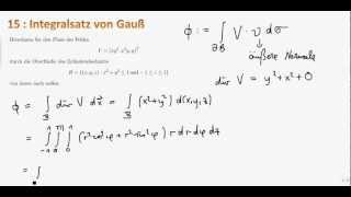 Mathe II 15  Integralsatz von Gauß [upl. by Reggy]