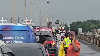 oil spill on the HARBOUR Bridge Quick response by Harbor bridge management AMAZING [upl. by Byers]