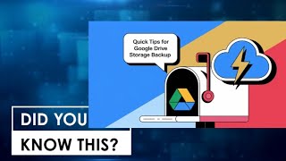 Tips for Google Drive Storage Backup [upl. by Sellihca334]