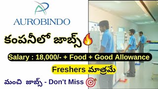 Aurobindo Pharma Company Job Vacancy for freshers  Success Drive Telugu Jobs alert Times Jobs News [upl. by Annahoj]