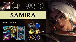 Samira ADC vs Varus Triple Kill Legendary  EUW Challenger Patch 1421 [upl. by Liw216]