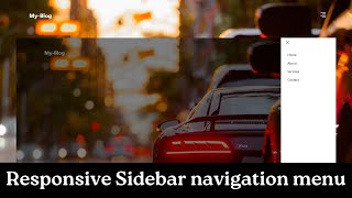 Responsive Sidebar Menu  Offcanvas Sidebar Menu using bootstrap 5 [upl. by Aitekram]