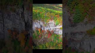 Cliff in Norway Maine autumn photography dji mavic3pro [upl. by Llenwad990]