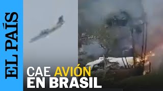 BRASIL  Un avión de pasajeros se desploma en São Paulo [upl. by Albina]