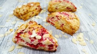 Mandel Himbeer Scones  Rezept und Anleitung  Natürlich Lecker [upl. by Hanima562]