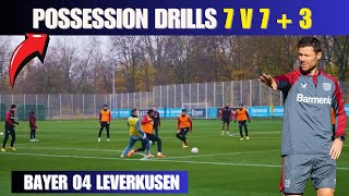 🎯 quotExcellentquot Possession Drills 7v73  Bayer 04 Leverkusen [upl. by Enasus]