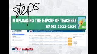 HOW TO UPLOAD THE EIPCRF OF TEACHERS SY 20232024 [upl. by Ancel]