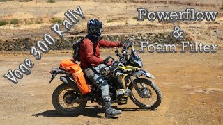 Voge 300 Rally Powerflow amp Foam air filter [upl. by Ilak]