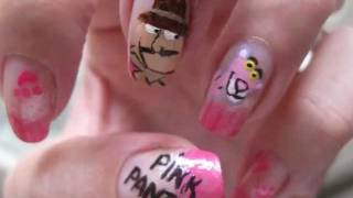 Nailart Pink Panther [upl. by Ydnolem787]