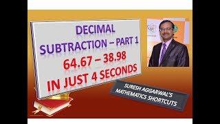 Trick 569  Decimal Subtraction Made Easy  Part 1 [upl. by Christianity]