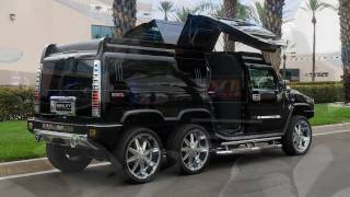 TANDEM AXLE HUMMER H2 LIMO CONVERSION BY QUALITY COACHWORKS LIMO LIMOUSINE [upl. by Nilerual]