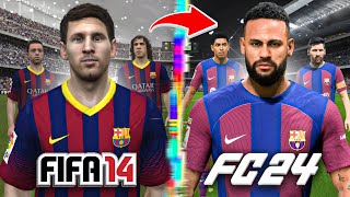 I Rebuild FC Barcelona From FIFA 14 to FC 24 [upl. by Alvinia]