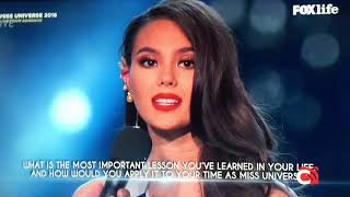 Catriona Grey answers the Miss Universe 2018 Final question [upl. by Hershel470]