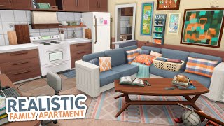 Realistic Cluttered Family Apartment  The Sims 4 Speed Build Apartment Renovation [upl. by Sissel540]