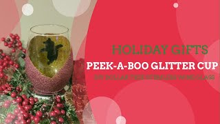 Week of Holiday DIY Gifts  Day 4 Glitter Wine Glass [upl. by Kciregor]