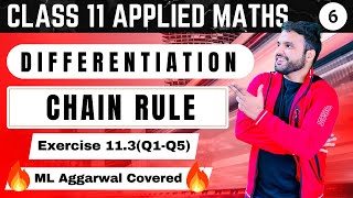 Ex 113 Q1Q5 Differentiation Class 11 Applied Maths  ML Aggarwal Class 11  Sri Kautilya [upl. by Haduj570]