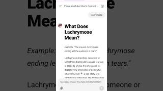 What Does Lachrymose Mean [upl. by Kinson]