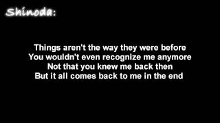 Linkin Park  In The End Lyrics on screen HD [upl. by Deonne]