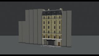 Minecraft build tutorial  Paris haussmannien building at 11 scale for Build the Earth Project [upl. by Hadihahs]