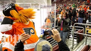 Gritty mania How a new mascot won the Internet — and his citys support [upl. by Allenotna542]