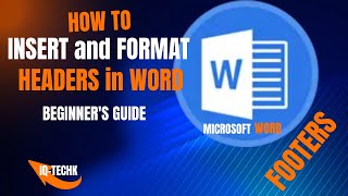 How to Insert and Format Headers in Microsoft Word Formating Word Document [upl. by Benyamin]