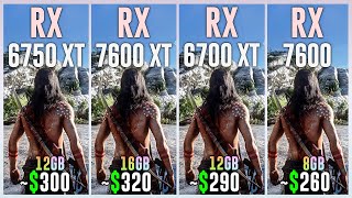 RX 6750 XT vs RX 7600 XT vs RX 6700 XT vs RX 7600  Test in 25 Games [upl. by Adelind997]