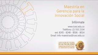 Maestría en Gerencia para la Innovación Social [upl. by Donadee]