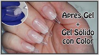 Como hacer UÑAS con la técnica APRES GEL X y GEL SOLIDO con COLOR ❣️ [upl. by Ansaev789]