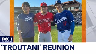 Shohei Ohtani Mike Trout reunion Former MVPs meet again after 6 years as Angels teammates [upl. by Rab]