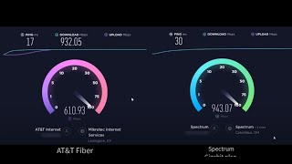 ATampT Fiber VS Spectrum Gigabit Speed Test Comparison  HD 1080p 4k   Publish Posted Year  2022 [upl. by Nitnilc]