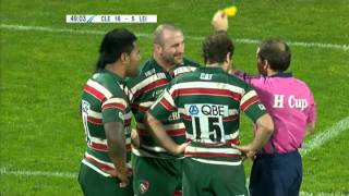 Morgan Parra vs George Chuter and Manu Tuilagi simultaneous yellow [upl. by Toolis857]