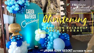 CHRISTENING Balloon Backdrop Decor Ideas  CAEDEN MAVERICK fmjflowers diy balloondecoration [upl. by Lonny294]