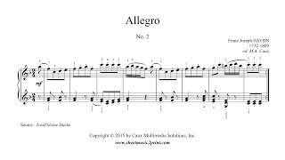 Haydn  Allegro in F Major No 2 from quot12 Easy Piecesquot [upl. by Annonyw]