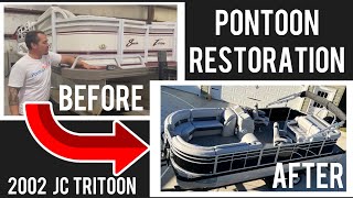 Full Pontoon Restoration Project  2002 JC 20 Tritoon [upl. by Amapuna185]