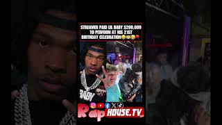 Streamer pays around 200k to have Lil Baby perform at his b day celebration 🤑💵 [upl. by Ehr562]