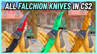 ★ FALCHION KNIFE All Skins  CS2 InGame 4K [upl. by Oidgime]