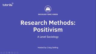 Research Methods Positivism Sociology Theory amp Methods [upl. by Uball509]