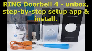 RING doorbell 4 unbox stepbystep setup App amp install [upl. by Jemima113]