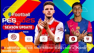 eFOOTBALL PES 2025 PPSSPP Offline New Season Update Full Transfers Window amp Kits 2425 HD Graphics [upl. by Arriet]