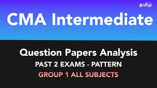 CMA Intermediate Group 1  Past Exams Question Paper Analysis Pattern Tamil [upl. by Ahseiyt687]